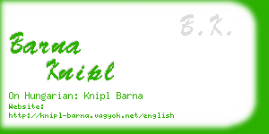 barna knipl business card